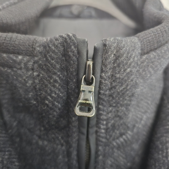 Boss Hugo Boss Charcoal Grey 100% Virgin Wool Coat Neutral - Picture 8 of 15